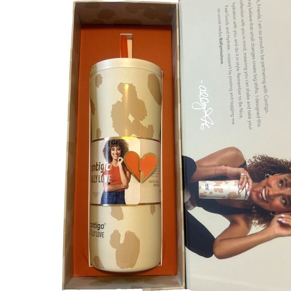 Contigo x Ally Love Tumbler 24oz Stainless Steel Insulated Autoclose w/Straw New - Picture 4 of 6